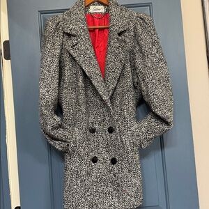 Vintage 1950s–60s Wool Tweed Jacket | Red Satin Lining | Chain-Weighted Hem